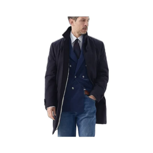Single-Breasted Cotton-Blend Coat