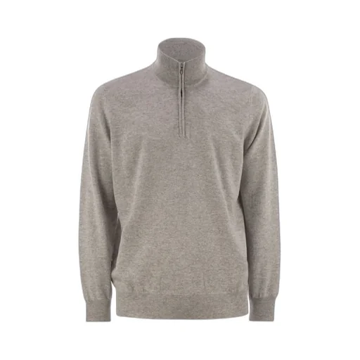 Zip-Up Cashmere Jumper