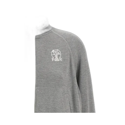 Logo Embroidered Zip-Up Sweatshirt