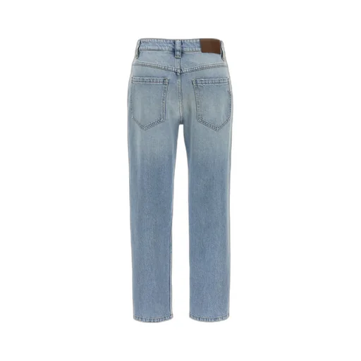 Mid-Rise Straight Leg Jeans