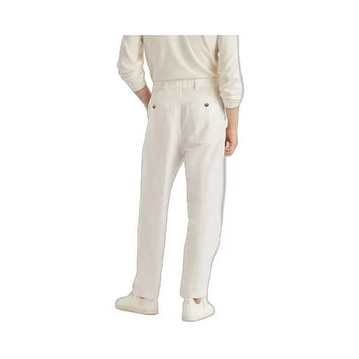 Buttoned Straight Leg Trousers