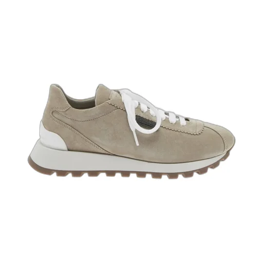 Round-Toe Lace-Up Trainers