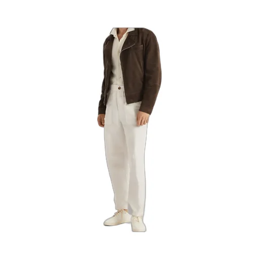 Buttoned Straight Leg Trousers