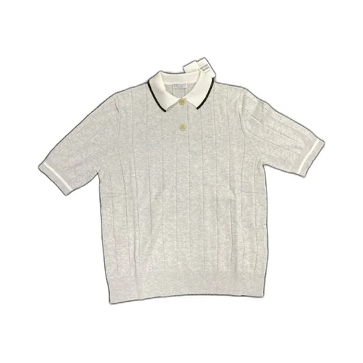 Short-Sleeved Knitted Polo Shirt