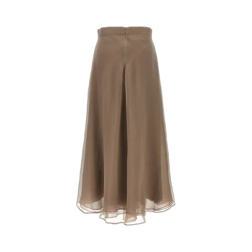 Paneled Circle Midi Skirt