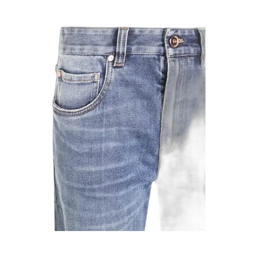 Logo Patch Flared Leg Jeans