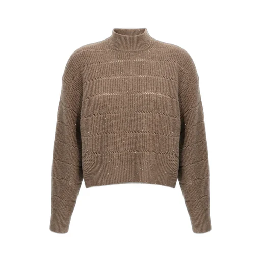 High-Neck Cropped Jumper