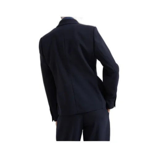 Peak-Lapel Double-Breasted Blazer