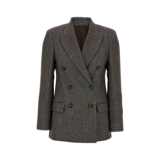 Double-Breasted Tweed Blazer