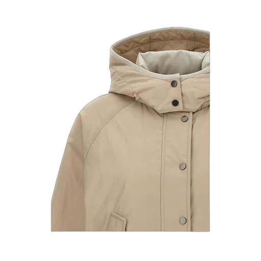 Buttoned Cropped Down Jacket