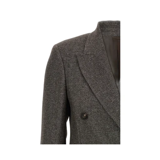 Double-Breasted Tweed Blazer
