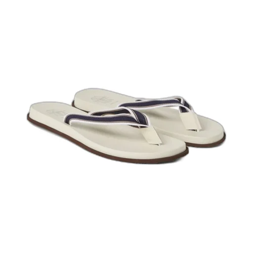 Striped Slip-On Flip-Flops