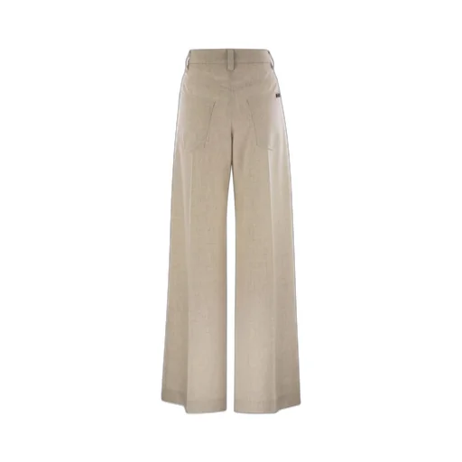 High-Waist Wide-Leg Tailored Trousers