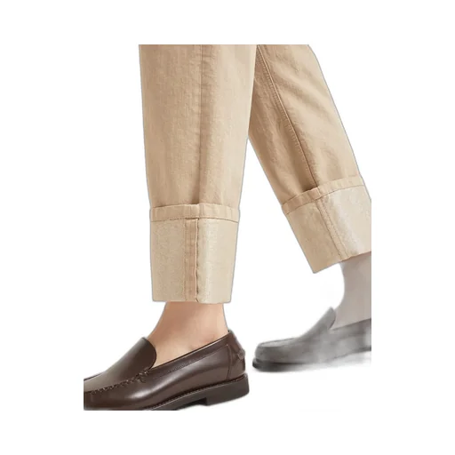 Dyed Sparkling Denim Cropped Trousers