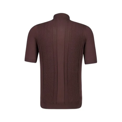 Short-Sleeved Knitted Polo Shirt