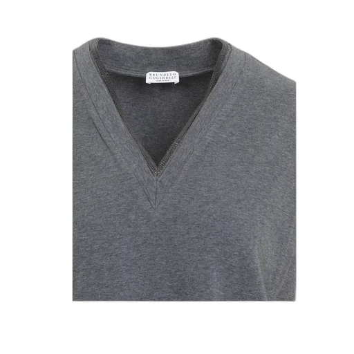 Embellished V-Neck T-Shirt