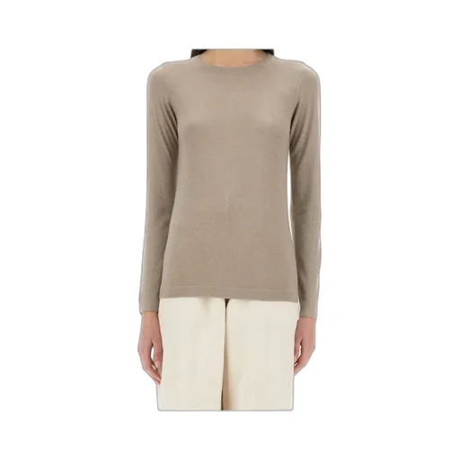 Metallic Long Sleeved Crewneck Sweater