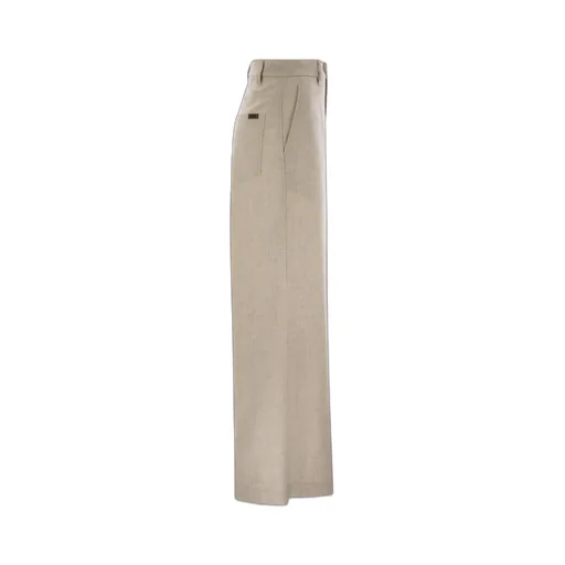 High-Waist Wide-Leg Tailored Trousers