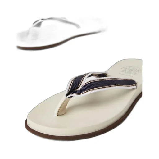 Striped Slip-On Flip-Flops
