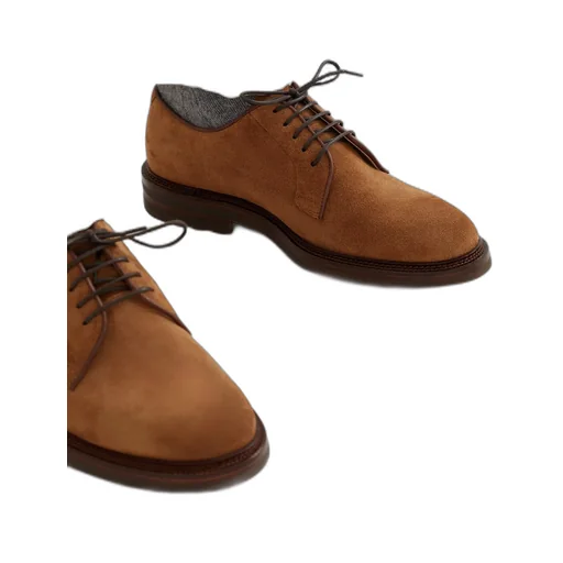 Round-Toe Lace-Up Derby Shoes