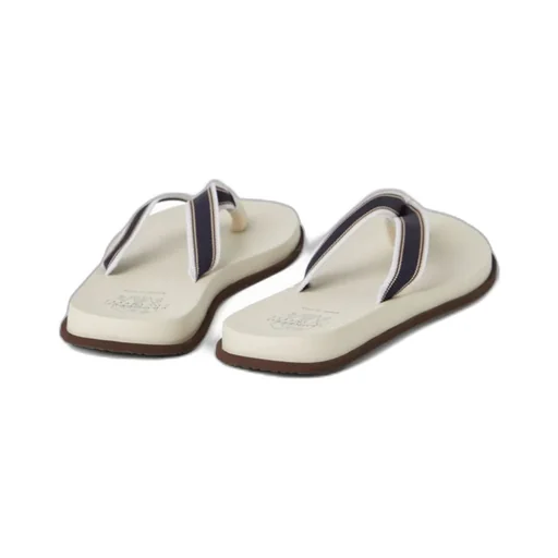Striped Slip-On Flip-Flops