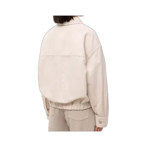 Button-Fastening Drawstring Jacket