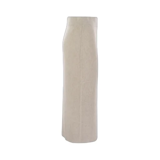 Straight Hem Knitted Midi Skirt