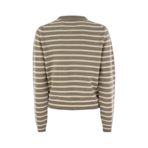 Striped Sequin-Embellished Crewneck Jumper