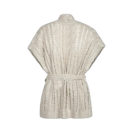 Tied-Waist Knitted Cardigan