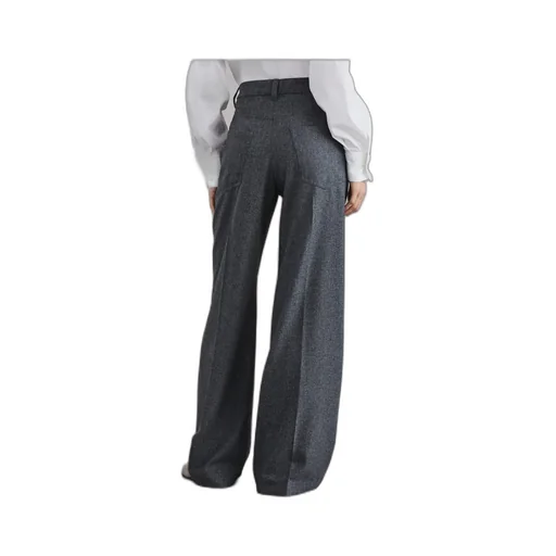 High-Waist Wide-Leg Tailored Trousers