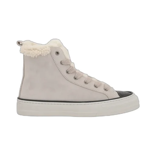 Jewelled Toe Mid-Top Sneakers