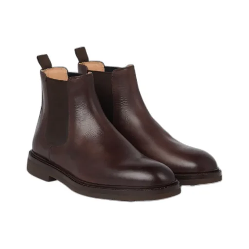 Round-Toe Chelsea Ankle Boots
