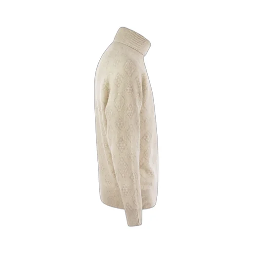 Geometric Jacquard Turtleneck Knitted Jumper