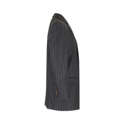 Pinstripe Single-Breasted Blazer
