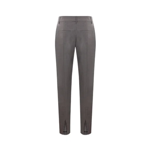 Melange-Effect Tailored Trousers