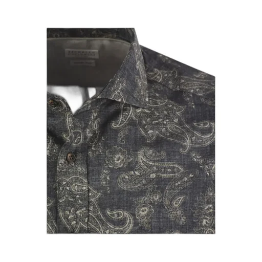 Paisley-Printed Button-Up Shirt