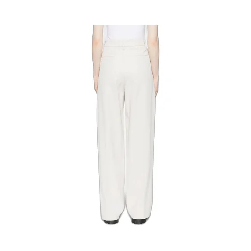 Pleat-Detail Straight-Leg Trousers