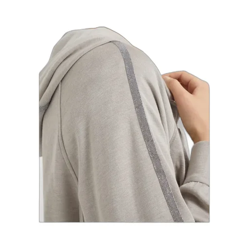 Monile-Embellished Zipped Hoodie