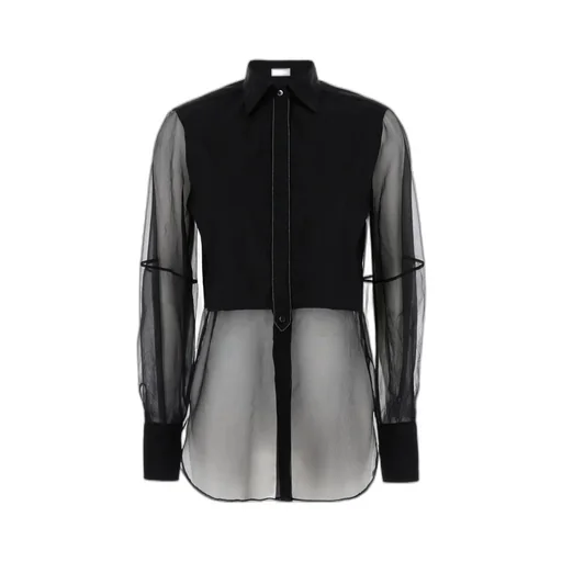 Organza Semi-Sheer Shirt