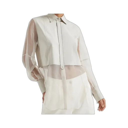 Panelled Long-Sleeved Poplin Shirt