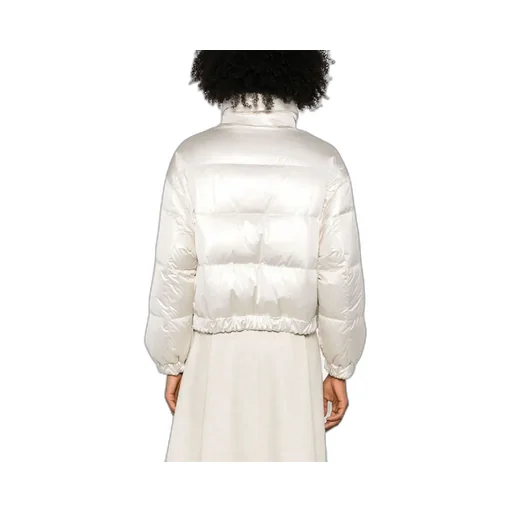 Iridescent-Effect Zipped Down Jacket