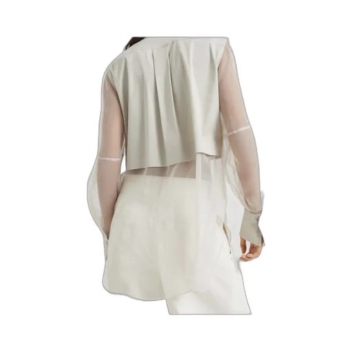 Panelled Long-Sleeved Poplin Shirt