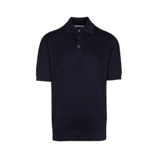 Short-Sleeved Ribbed Polo Shirt