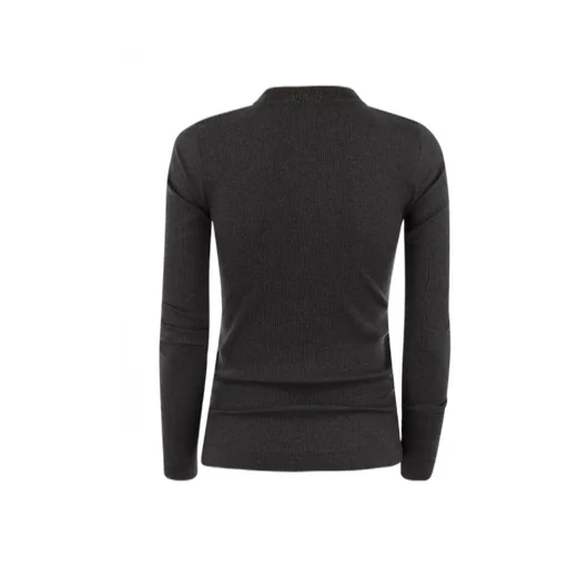 Monili-Embellished Ribbed Knit Jumper