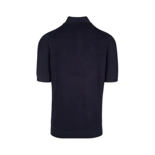 Short-Sleeved Ribbed Polo Shirt