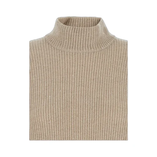 Lurex High Neck Oversized Pullover