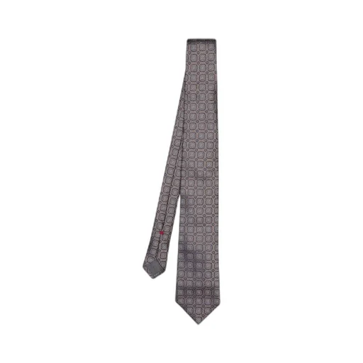 Patterned-Jacquard Pointed Tip Tie