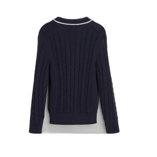 Long-Sleeved Knitted Cardigan