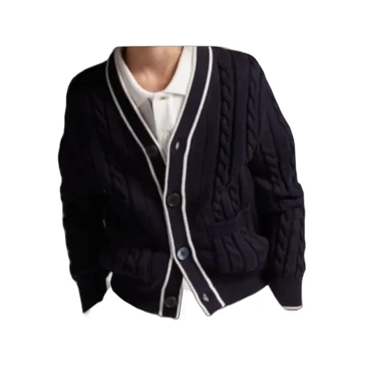 Long-Sleeved Knitted Cardigan