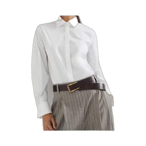 Embellished Stretch Poplin Shirt